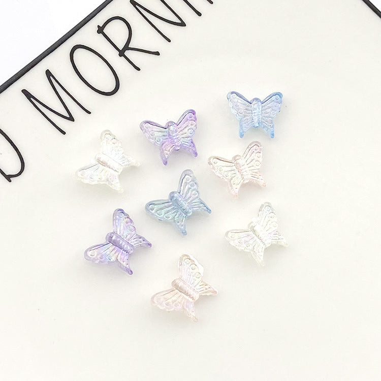 Wholesale AB Plating Butterfly Resin Cream Glue Phone Case Accessories